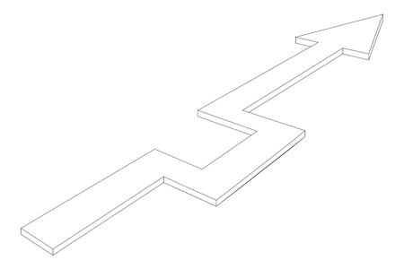 Arrow icon. Vector illustration isolated on white backgroundのイラスト素材