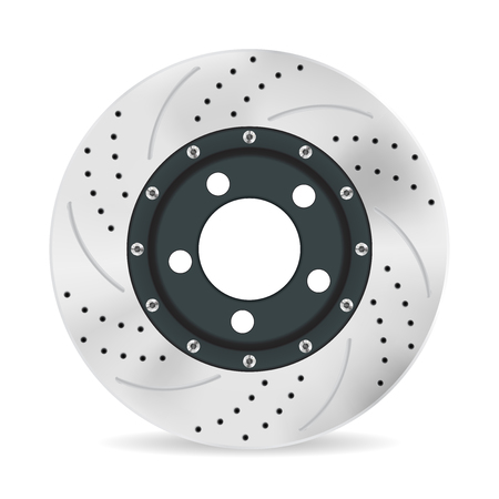 Brake disc. Isolated on white background. Vector illustrationのイラスト素材