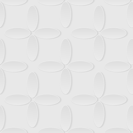 Gray simple flowers. 3d seamless pattern. Vector illustrationのイラスト素材