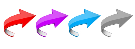 Colored 3d arrowsの写真素材