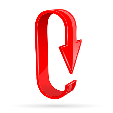 Red circle arrowのイラスト素材