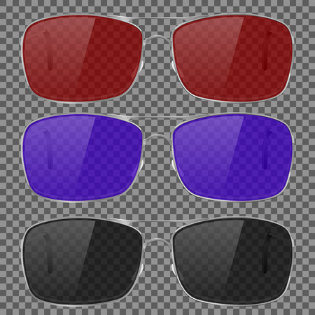 Sunglasses with colored glass. Isolated on transparent backgroundのイラスト素材
