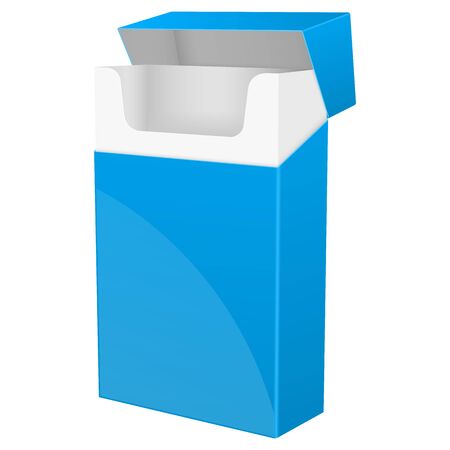 Blue empty pack of cigarettesのイラスト素材