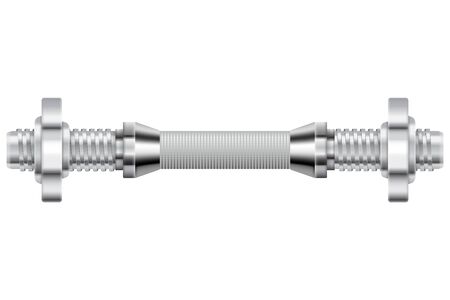 Dumbbell Handle. Metal chromeのイラスト素材