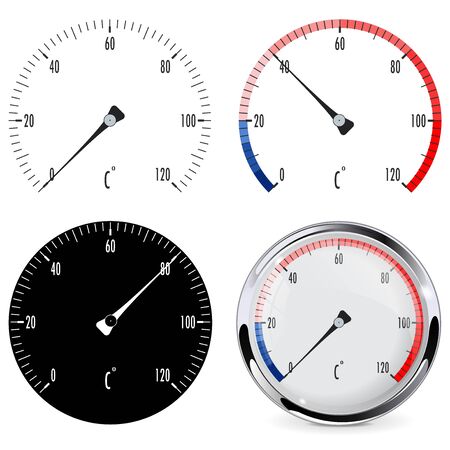 Thermometers setのイラスト素材