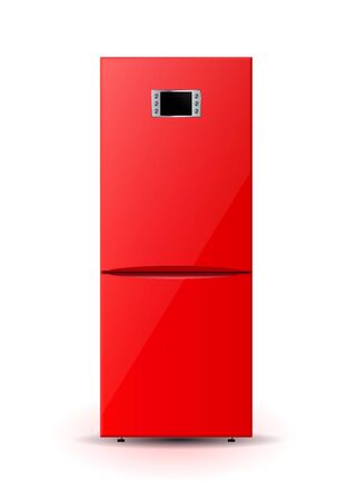Red refrigeratorのイラスト素材