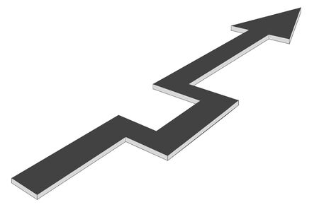 Arrow. Black icon. Vector illustration isolated on white backgroundのイラスト素材