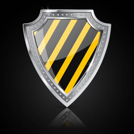 Shield. Shiny emblem under constructionのイラスト素材