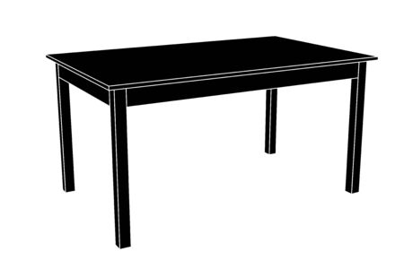 Table. Black outline drawing. Vector illustration isolated on white backgroundのイラスト素材