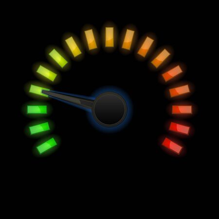 Colored industrial scale on black background. Vector illustration isolated on white backgroundのイラスト素材