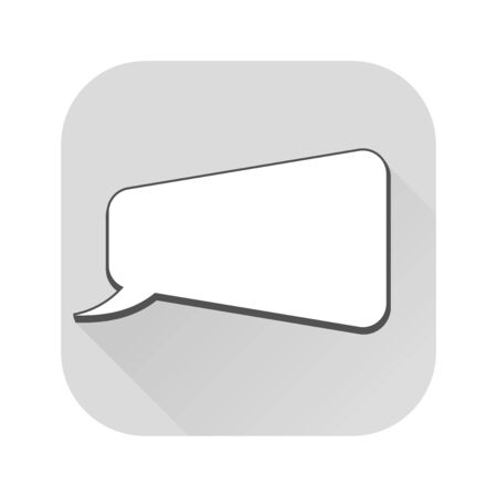 Speech bubble. Blank icon on gray background. Vector illustrationのイラスト素材