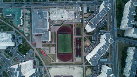 Bird's eye view of the big cityの写真素材