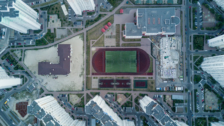 Bird's eye view of the big cityのeditorial素材