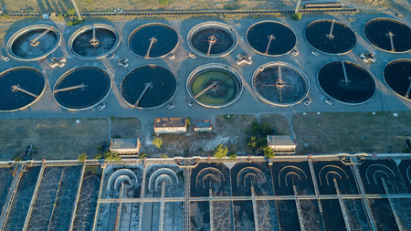 Top view of the aeration stationの写真素材