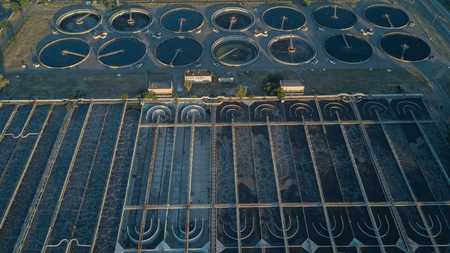 Top view of the aeration stationの写真素材