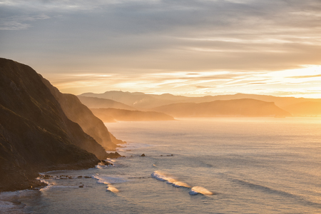 Beautiful sunset at beachの写真素材