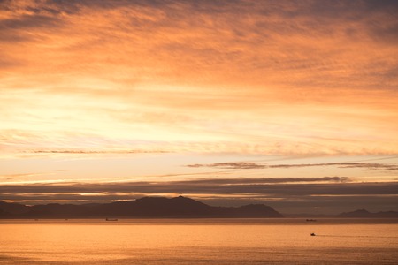 Beautiful sunset at beachの写真素材