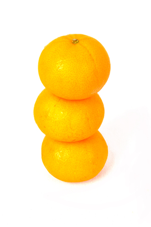 Fresh orange isolated on white backgroundの写真素材