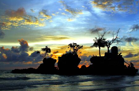  Island at sunset, Philippinesの写真素材
