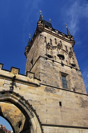 Gate's tower in Prague, Czech Republicのeditorial素材