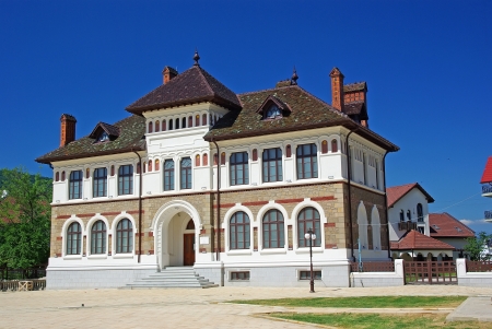 Baroque building, art gallery and museum In Piatra Neamt, Romaniaのeditorial素材
