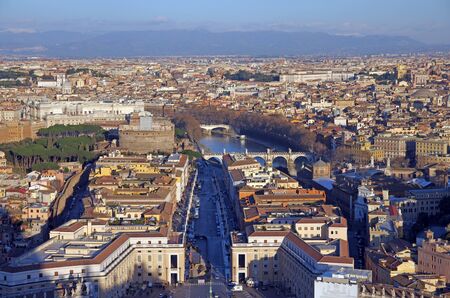 Rome. Castle and Bridge of Saint Angeloのeditorial素材