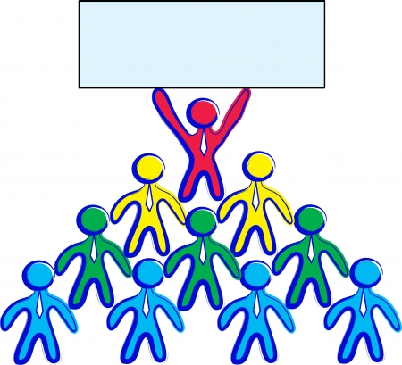 Workgroup (pyramid scheme) with a empty messageのイラスト素材