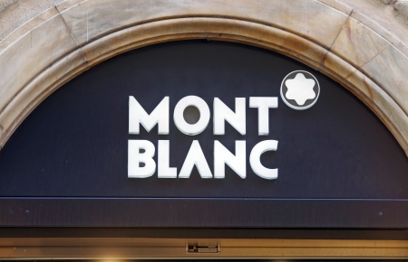 ROME, ITALY - MARCH 08  Montblanc luxury brand on Via del Condotti in Rome on March 08, 2011 in Rome, Italyのeditorial素材