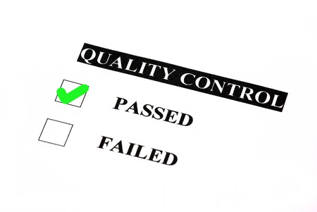 Quality control form. Passed is checked.の写真素材