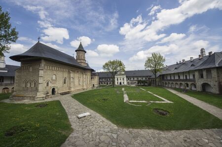 Neamt monastery church surrounded by strong walls
