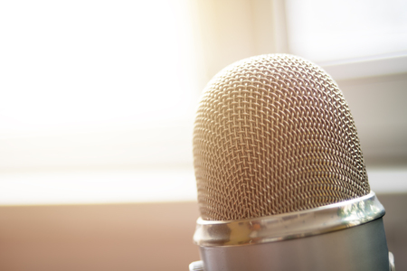 Microphone close upの写真素材