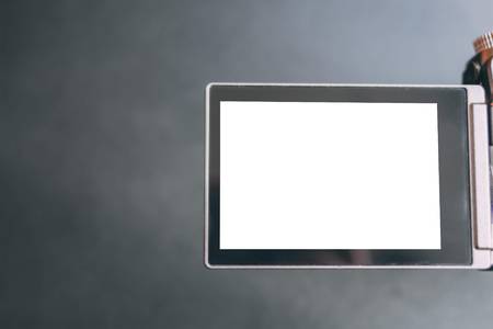 Mockup of camera screen. Flip-up display. Isolatedの写真素材