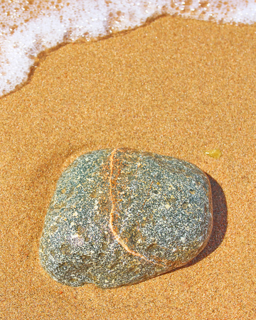 Rocks on the sand. Sand with Rock at a beach macro photography.の写真素材