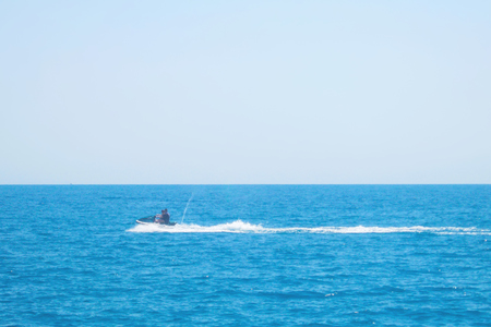Jet ski in the sea on a Sunny dayの写真素材