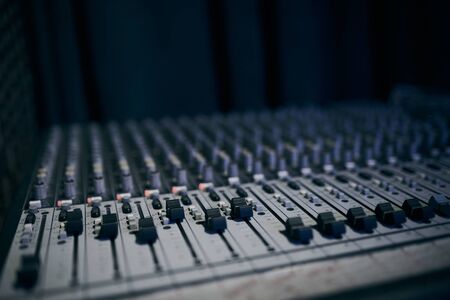 Sound remote. Mixing console for sound producer.の写真素材