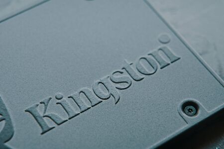 27 June 2019 Bishkek, Kyrgyzstan: SSd. Storage solid-state drive. Solid State Drive Kingston.のeditorial素材