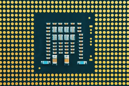 Computer Chip. Central Computer Processors CPU concept. the concept of hacking and vulnerability