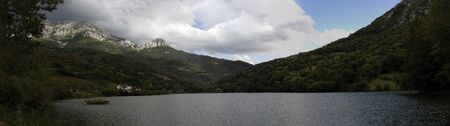 Asturian Quiros Valdemurio Reservoirの写真素材