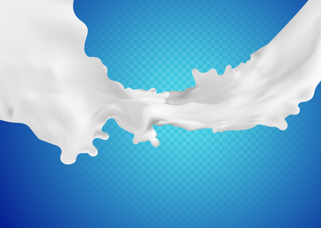 Milk splash background.  Gradient meshのイラスト素材