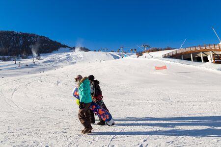Snowy landscape of Livigno