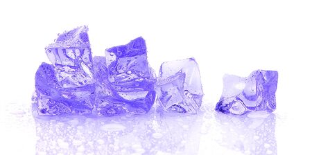 ice cubes on white background.の写真素材