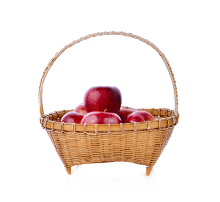 Red apple on white backgroundの写真素材