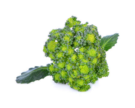 Fresh broccoli isolate on white backgroundの写真素材