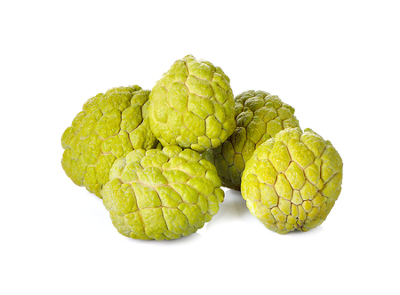 custard apple isolated on white background.の写真素材