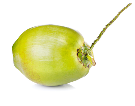 coconut on white backgroundの写真素材