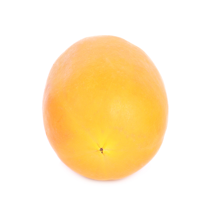 ripe papaya isolated on a white backgroundの写真素材
