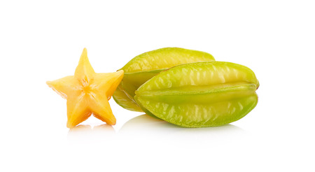 Star apple on white backgroundの写真素材