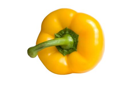Photo of yellow pepper isolated over whiteの写真素材