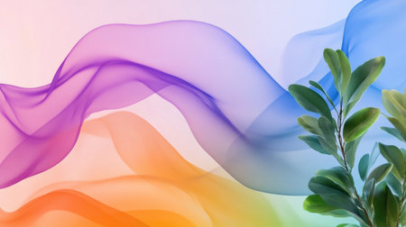 Brightly colored abstract gradient background with organic textures and smooth patternsの素材