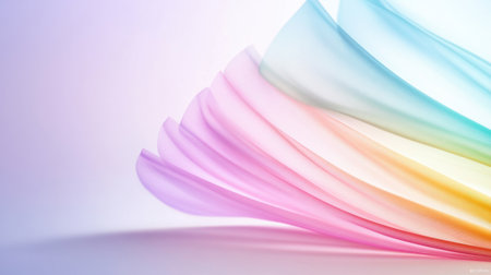 Pastel-toned gradient lines layered in an abstract composition for light and clean designの素材